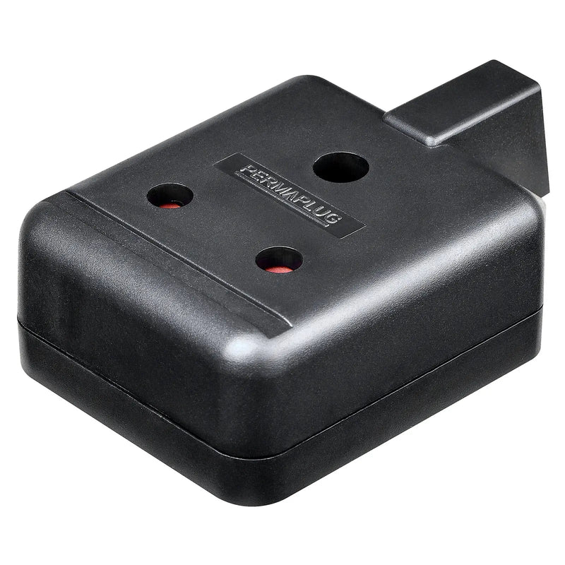 Masterplug Work - 1 Socket, 15A, Black