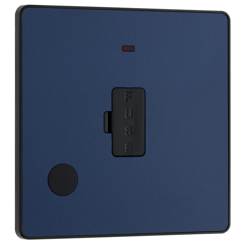 BG Electrical Evolve Matt Blue - Unswitched and fused