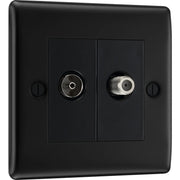 BG Electrical Nexus Metal Matt Black - Double satellite and co-axial