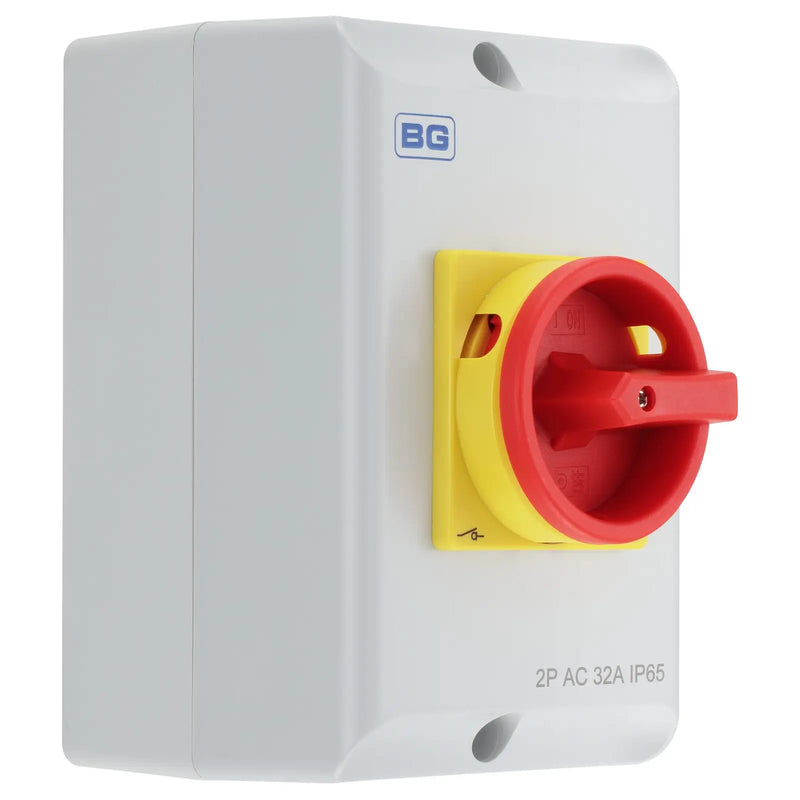 BG Circuit Protection Rotary Isolator 2 Pole - 32A, 2-Pole AC, Rotary Isolator