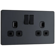 BG Electrical Evolve Matt Grey - Double, switched, single pole