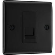 BG Electrical Nexus Metal Matt Black - Single, telephone socket, master