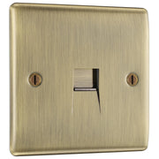 BG Electrical Nexus Metal Antique Brass - Single, telephone socket, secondary