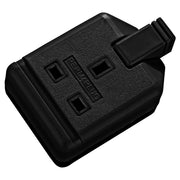 Masterplug Work - 1 Socket, 13A, Black