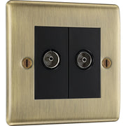 BG Electrical Nexus Metal Antique Brass - Double co-axial