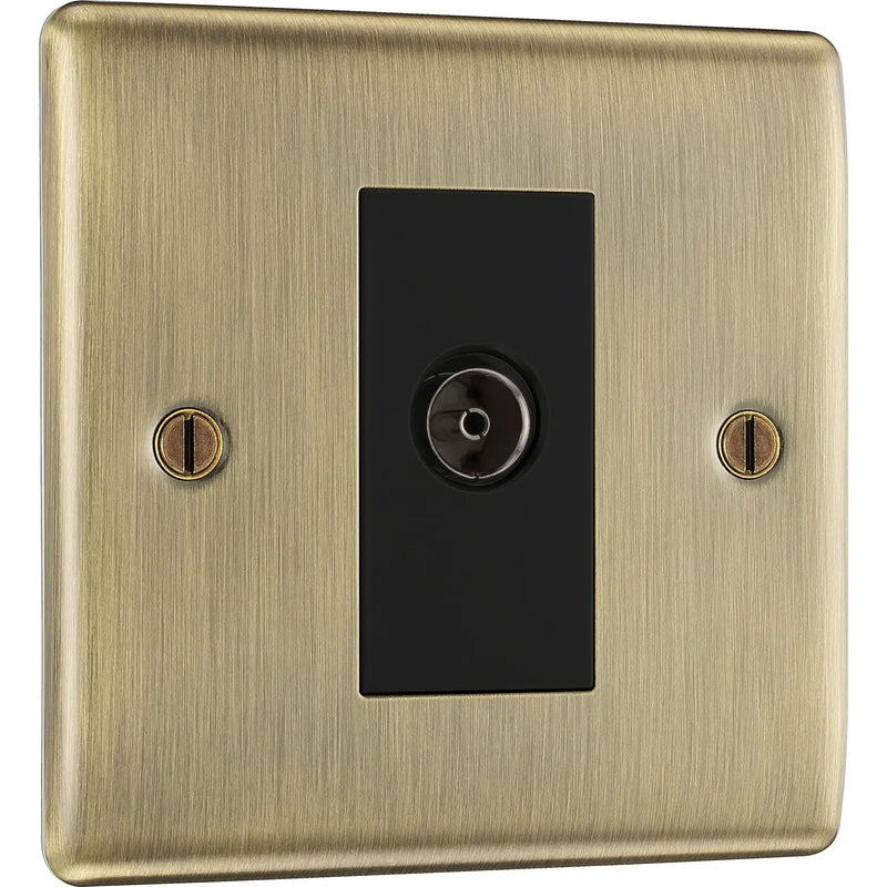 BG Electrical Nexus Metal Antique Brass - Single isolated, co-axial