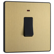 BG Electrical Evolve Satin Brass - 20A, double pole, with indicator