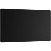 BG Electrical Flatplate Screwless Matt Black - Double, blank plate