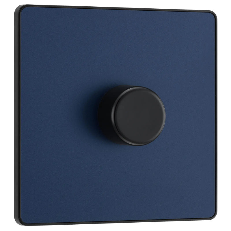 BG Electrical Evolve Matt Blue - Single, 2 way push 200W