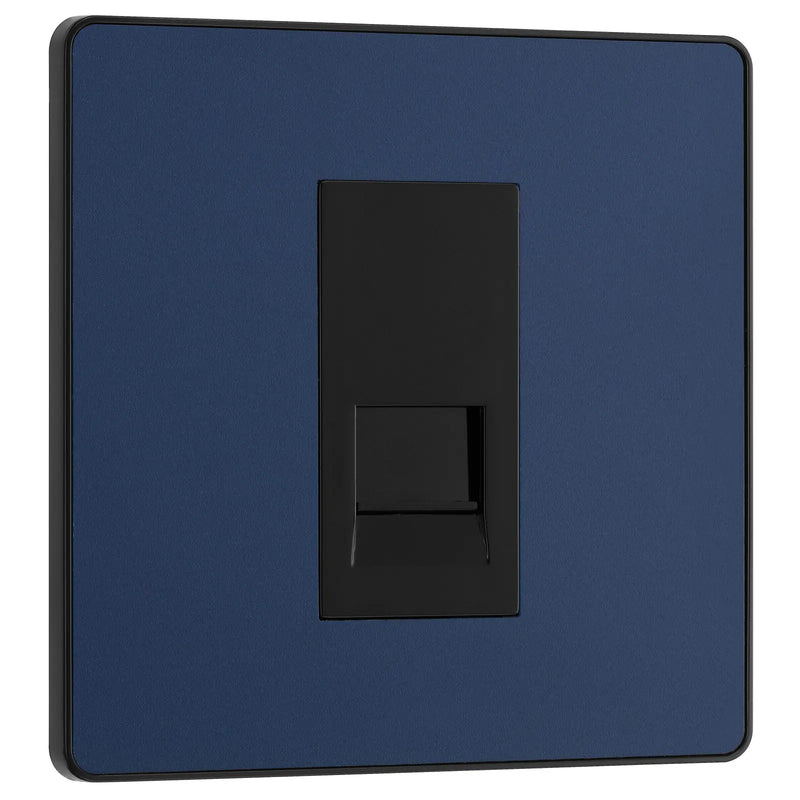 BG Electrical Evolve Matt Blue - Single, telephone socket, master