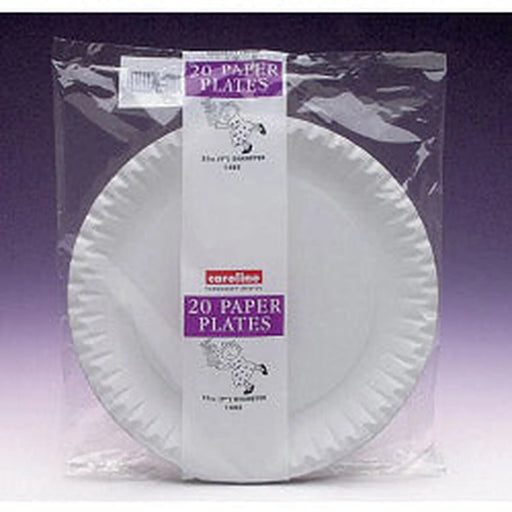 Caroline White Paper Plates (20) 9" 23cm