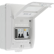 BG Circuit Protection IP65 Weatherproof - 5 module, 3 way, 40A Type A RCD, 2 MCB's