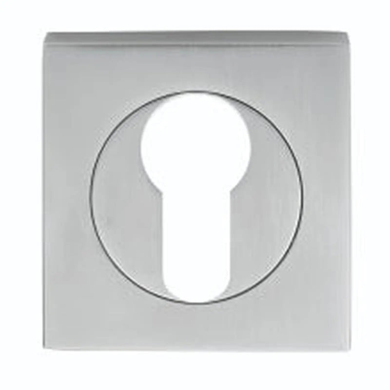 Escutcheon - Euro Profile - Square Rose - Satin Chrome 52MM