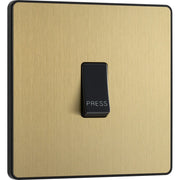 BG Electrical Evolve Satin Brass - Single, bell push switch