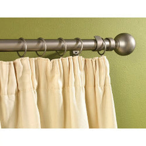 Woodside Silver Metal Extending Curtain Pole 120cm-210cm, 16-19mm diameter