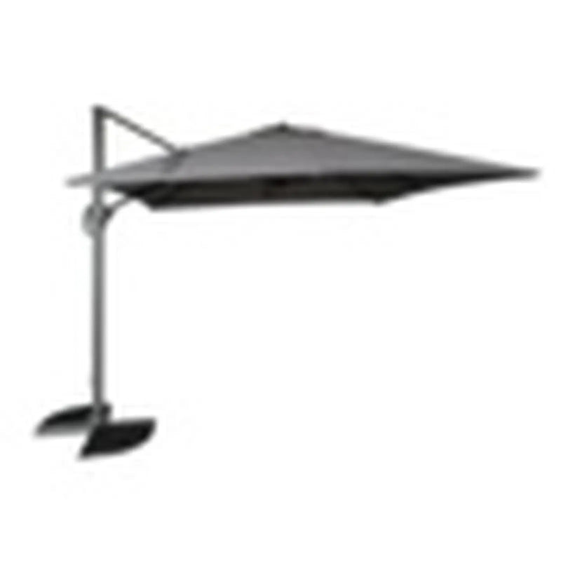 Pagoda 3 x 3m Deluxe Overhang Square Parasol Grey