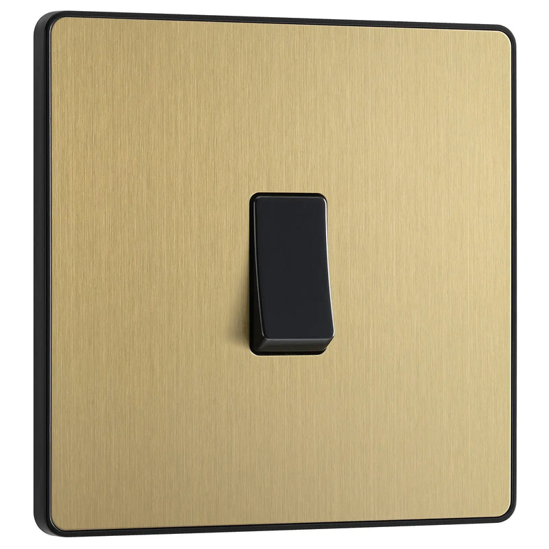 BG Electrical Evolve Satin Brass - Single, 2 way switch