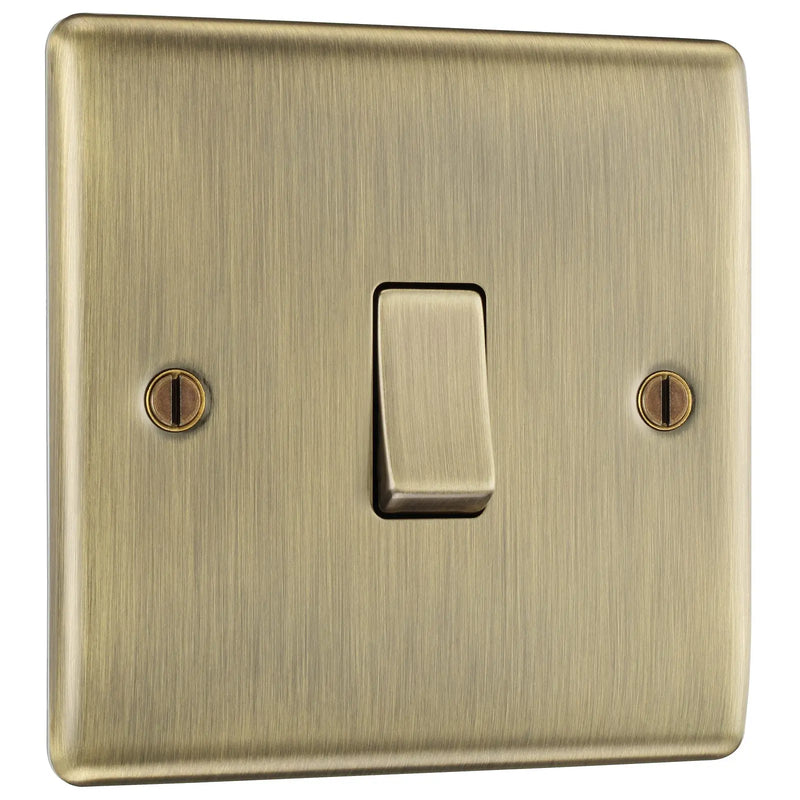 BG Electrical Nexus Metal Antique Brass - Single, 2 way switch