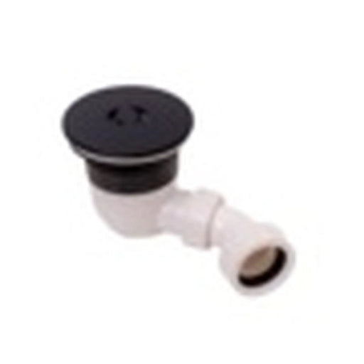 Top Fix Shower Waste Matt Black