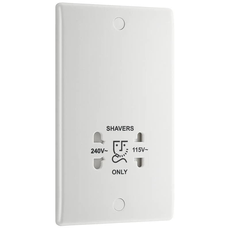 BG Electrical 800 Series - 115/240V dual voltage shaver socket