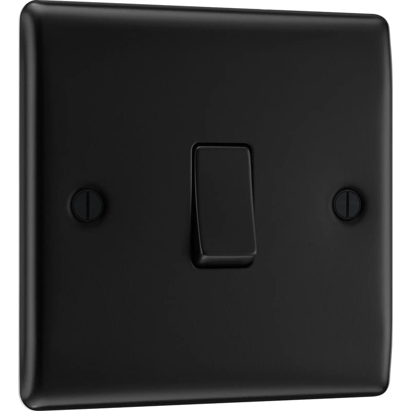 BG Electrical Nexus Metal Matt Black - Single, 2 way switch