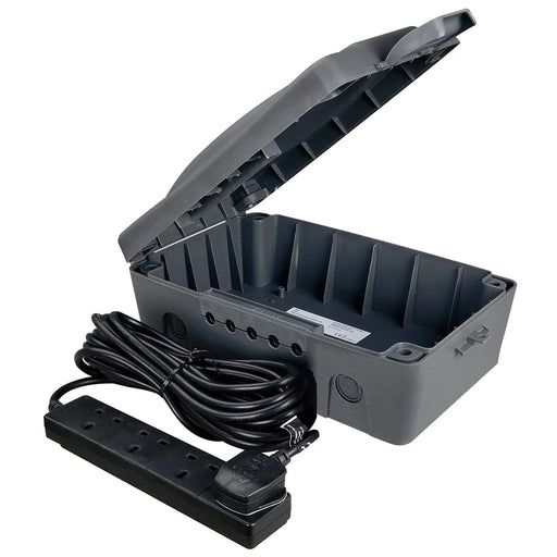 Masterplug Outdoor - Extension Lead, 4 Sockets, 10m, 13A, Grey