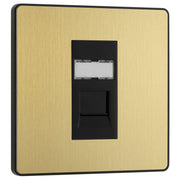 BG Electrical Evolve Satin Brass - Single, RJ45 telephone socket
