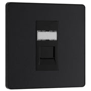 BG Electrical Evolve Matt Black - Single, RJ45 telephone socket