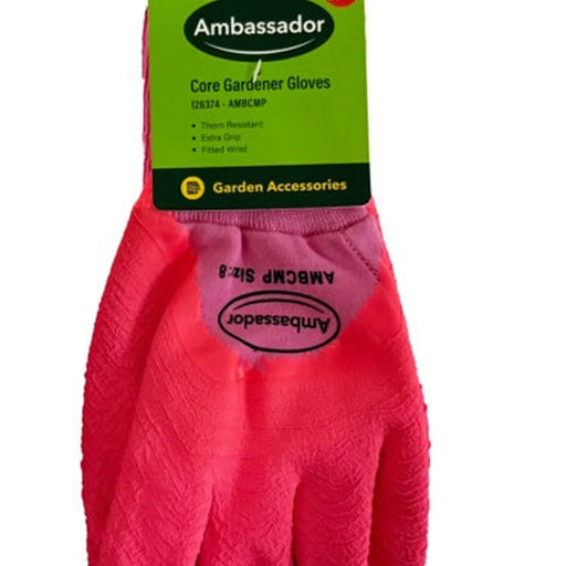 Ambassador Core Gardener Pink Gloves 8/M