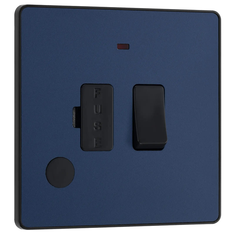 BG Electrical Evolve Matt Blue - Switched and fused with indicator