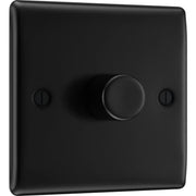 BG Electrical Nexus Metal Matt Black - Single, 2 way push 200W