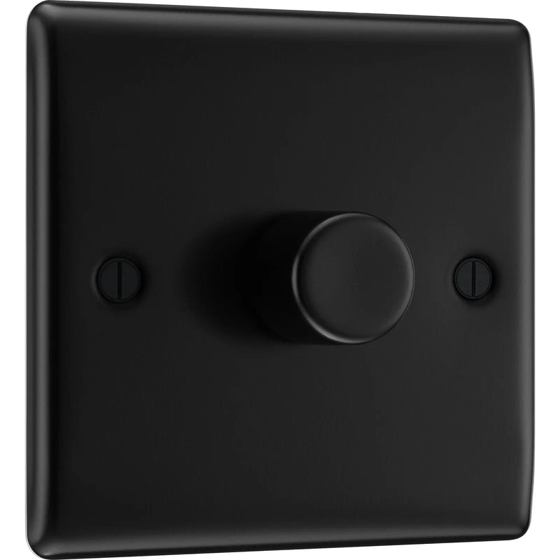 BG Electrical Nexus Metal Matt Black - Single, 2 way push 200W