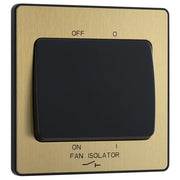 BG Electrical Evolve Satin Brass - Triple pole fan isolator