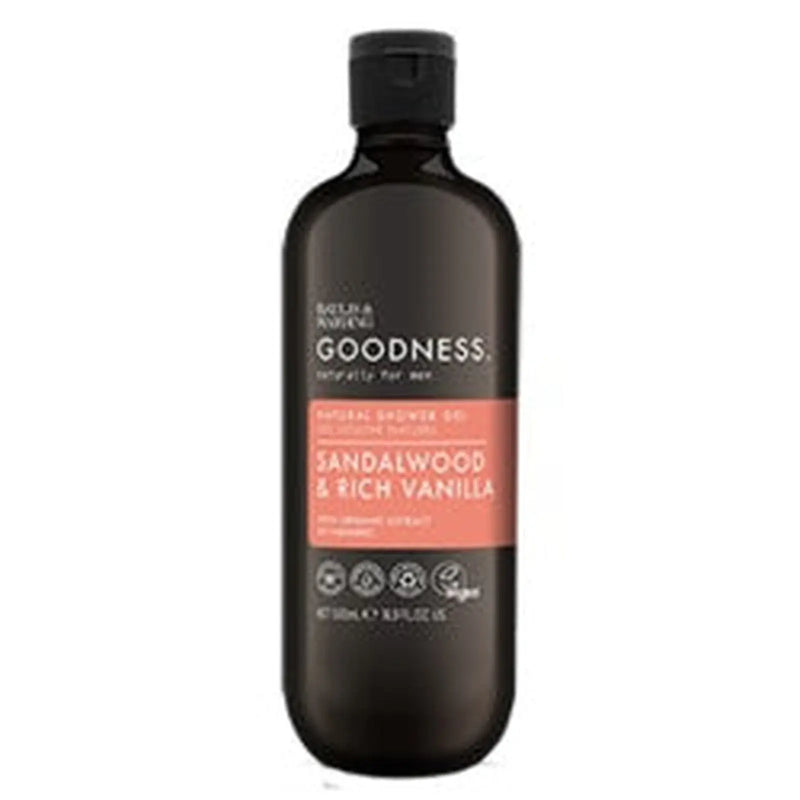 Stax Baylis & Harding Shower Gel 500ml Sandalwood & Vanilla Natural