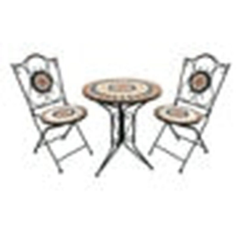 SupaGarden Mosaic Bistro Set Burnt Orange