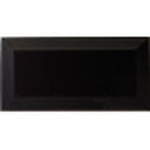 Johnson Tiles Bevel Brick Gloss Tiles Black 200x100x7.5
