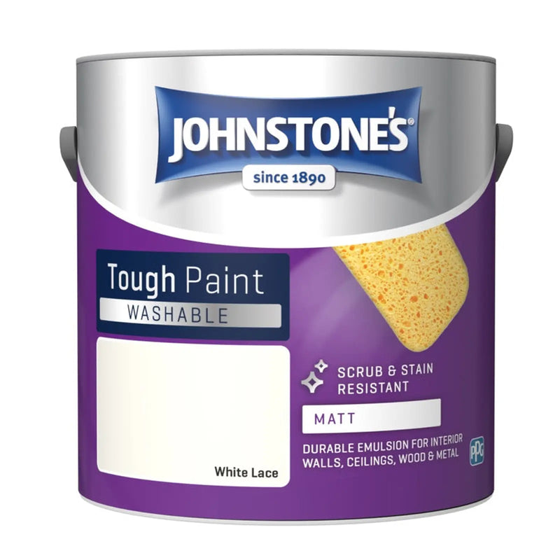 Johnstone's Washable Matt 2.5L White Lace