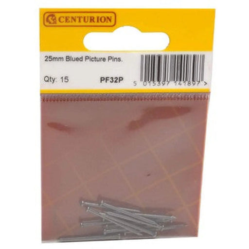 centurion 25mm Blued Picture Pins 15Pk