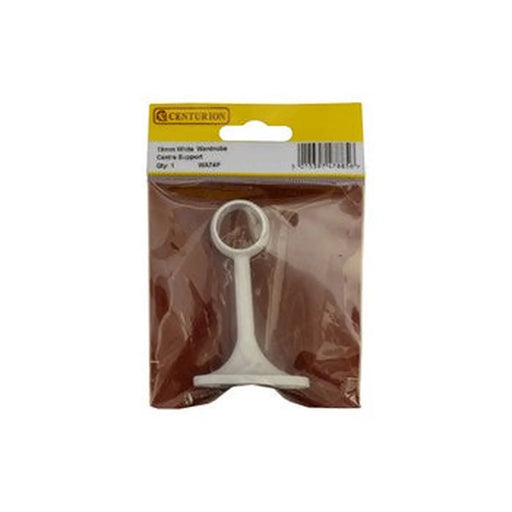 centurion 19mm Wardrobe Centre Supports - White - Pack Qty 1