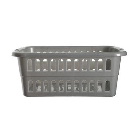 whitefurze Rectangle Laundry Basket Silver
