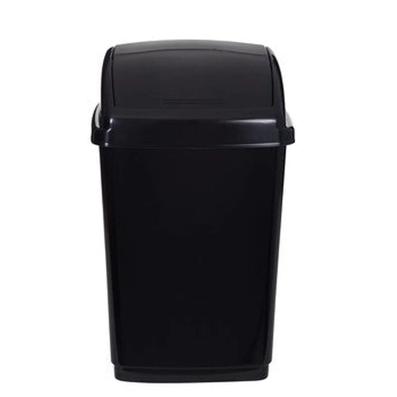 whitefurze 50L Swing Bin Black