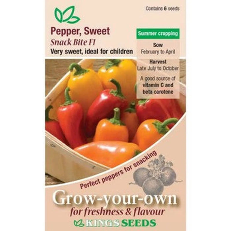 Kings Seeds Sweet Pepper, Snackbite F1 ( PM F )