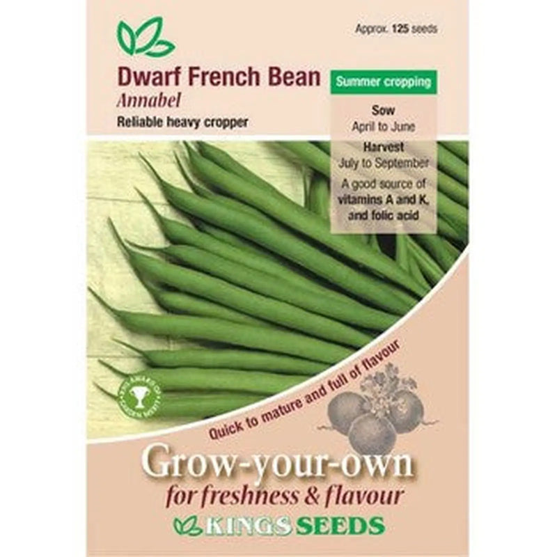 Kings Seeds Dwarf French Bean Annabel (Award of Garden Merit) (PM F )