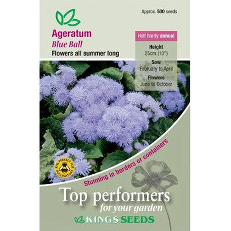Kings Seeds Ageratum, Blue Ball (PM C)