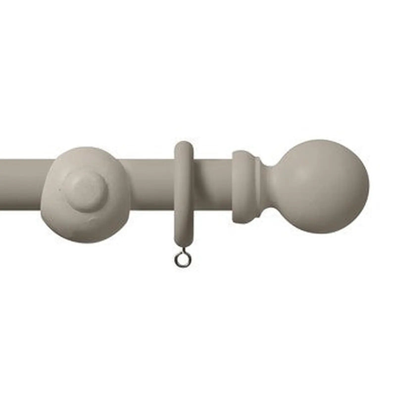 RENAISSANCE Std Wood 28mm Curtain Pole Grey 300cm