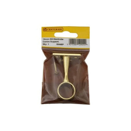 centurion 19mm (3/4") Wardrobe Centre Supports - Brass - Pack Qty 1