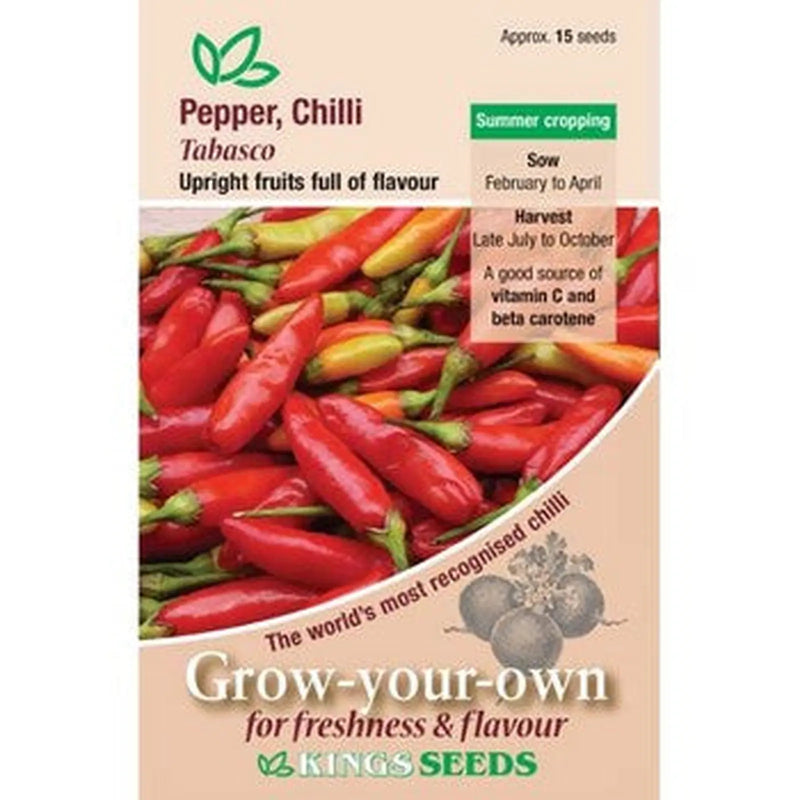 Kings Seeds Pepper, Chilli, Tabasco (PM B)