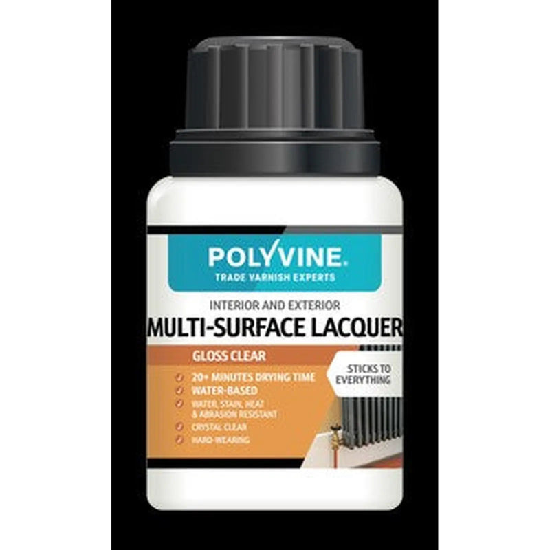 Polyvine Multi-Surface Crystal Clear Lacquer  Gloss 100ml