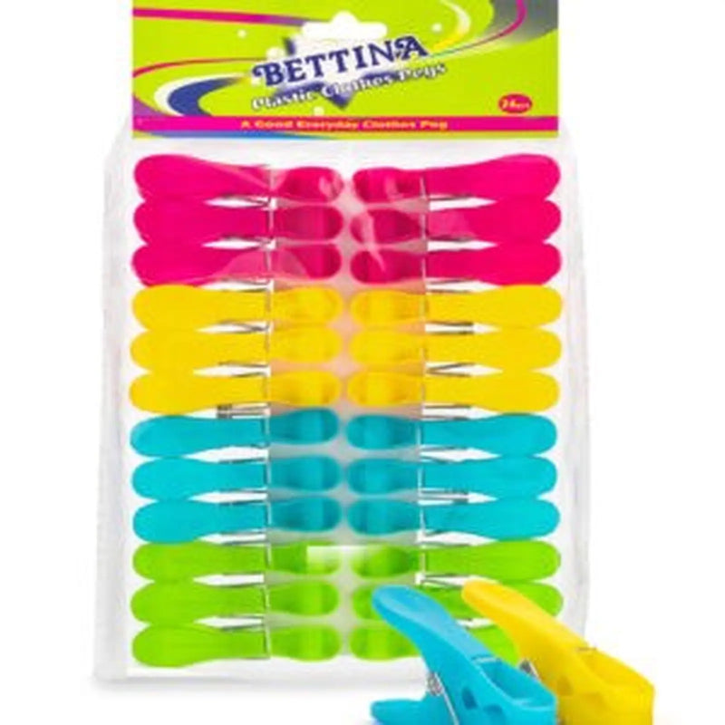 Bettina Plastic Clothes Pegs 24pc