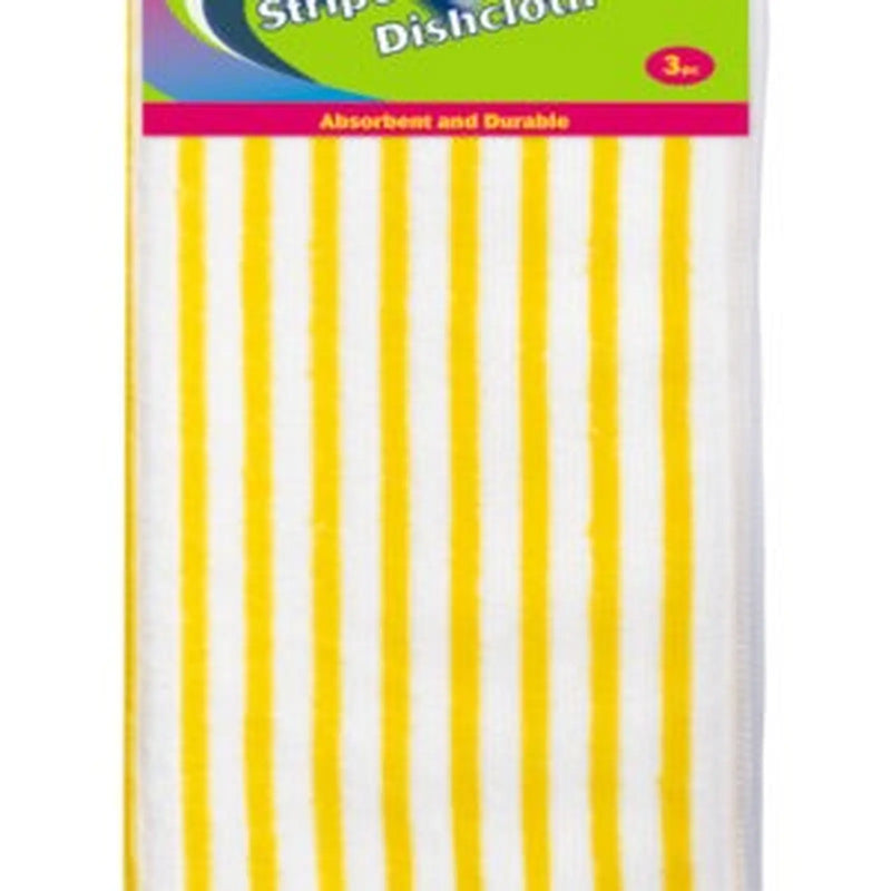 BETTINA Striped Microfibre Dishcloths 3Pc